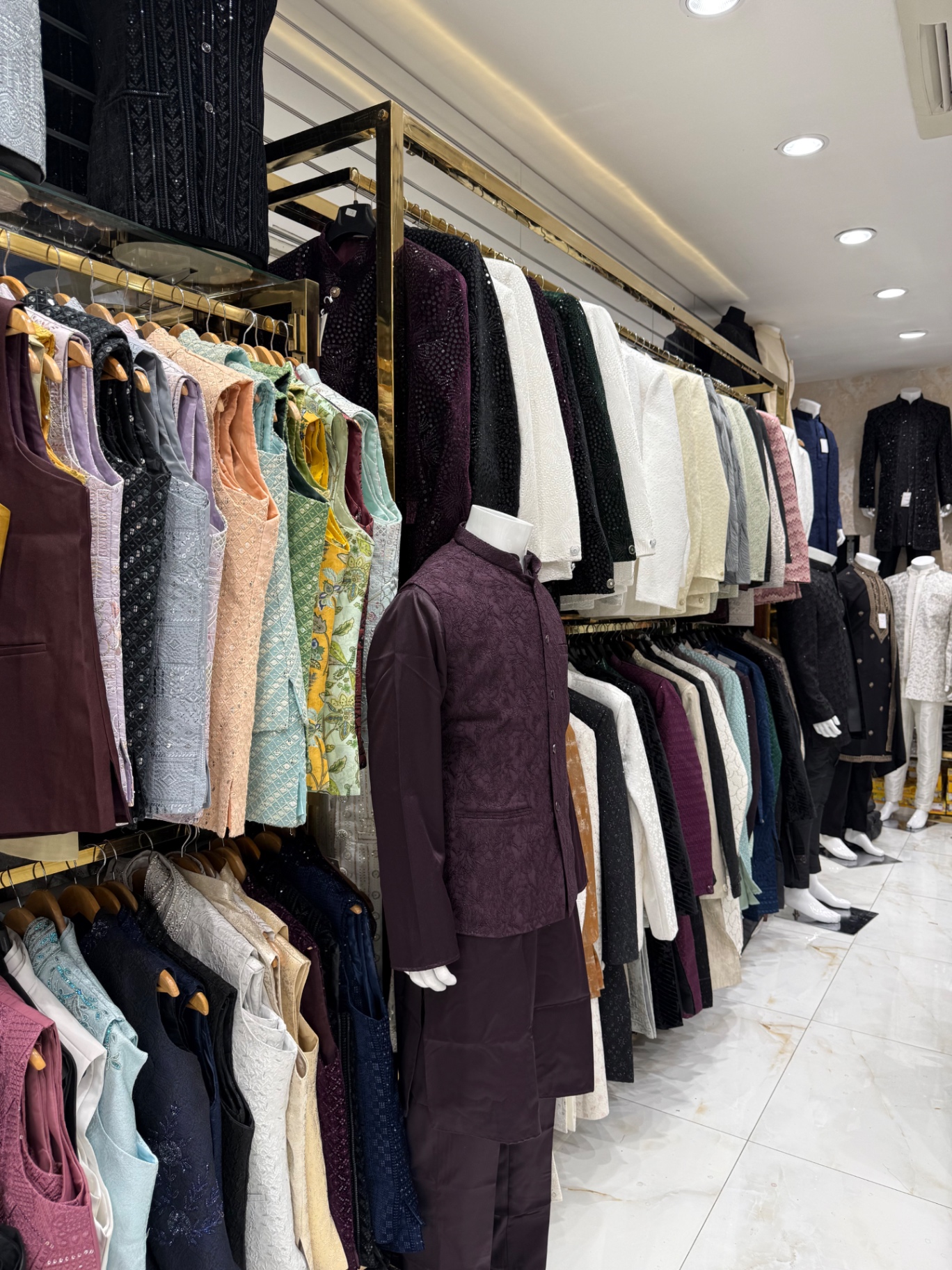 Waistcoats and kurta sets in a range of colours